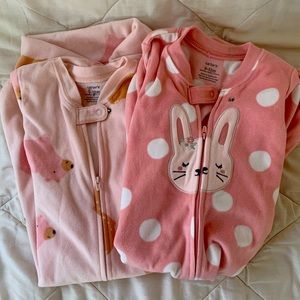 2 long sleeved sleep sacks 9-12 month